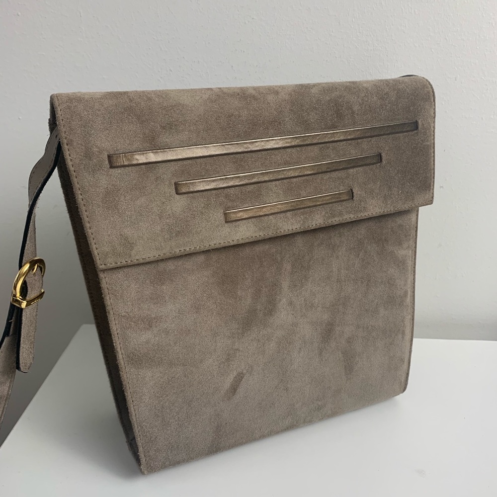 Authentic vintage Ferragamo suede crossbody
